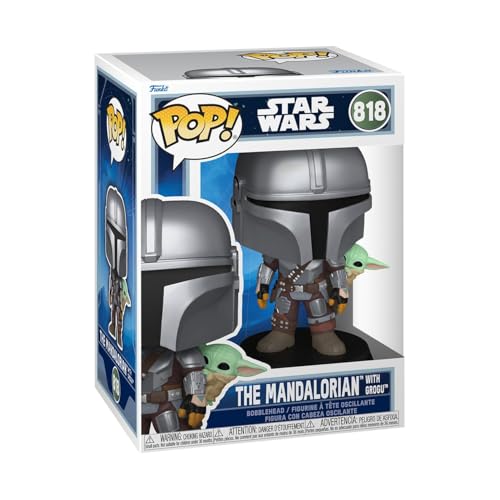Funko Pop! Star Wars: The Mandalorian and Grogu - The Mandalorian with Grogu - Figurine en Vinyle de Collection - Idée Cadeau - Produit Officiel - Jouets pour Enfants et Adultes