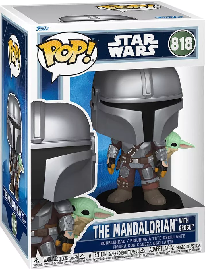 Figurine POP! Star Wars The Mandalorian - The Mandalorian w/ Grogu - N° 818 FUNKO