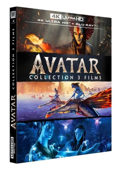 Avatar - Collection 3 films : Avatar + Avatar 2 : La Voie de l'eau + Avatar 3 : De Feu et de cendres - 4K Ultra HD + Blu-ray